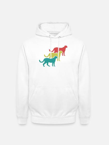Geparden Trio Retro Style - Unisex Hoodie - Weiß