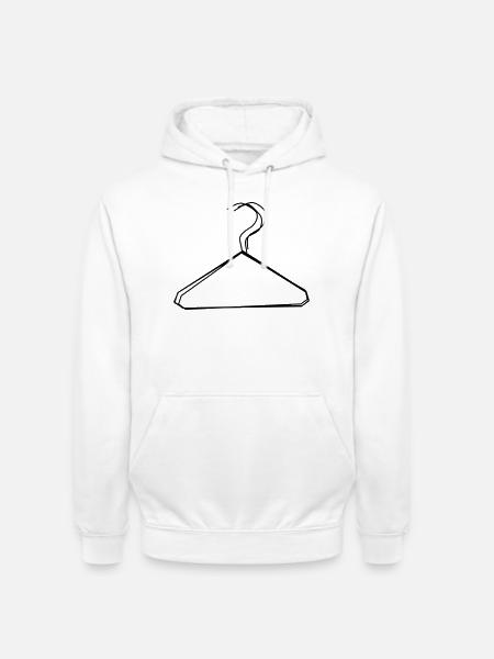 Kleiderbügel handgezeichnet - Unisex Hoodie - Weiß