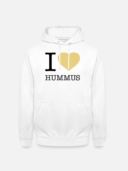 I LOVE HUMMUS - Unisex Hoodie - white