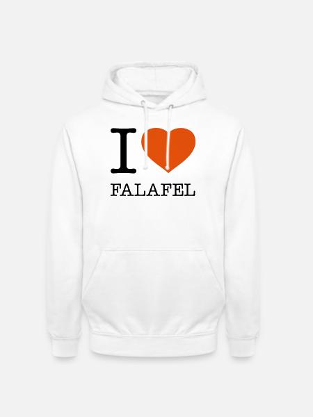 I LOVE FALAFEL - Unisex Hoodie - white