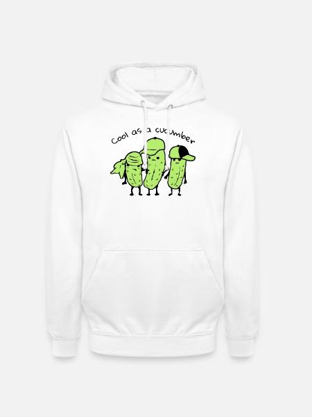 Froid comme un concombre - Sweat-shirt à capuche unisexe - blanc
