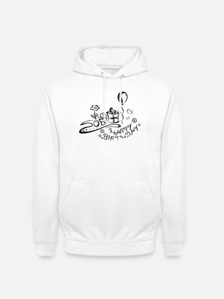 Happy Birthday motif, Congratulations - Unisex Hoodie - white