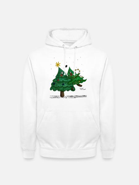Cute Christmas Trees - Unisex Hoodie - white