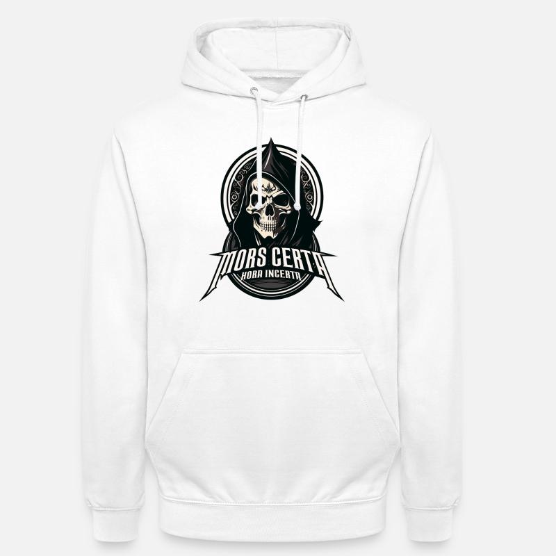 La mort est certaine, l'heure est incertaine - Sweat-shirt à capuche unisexe - blanc