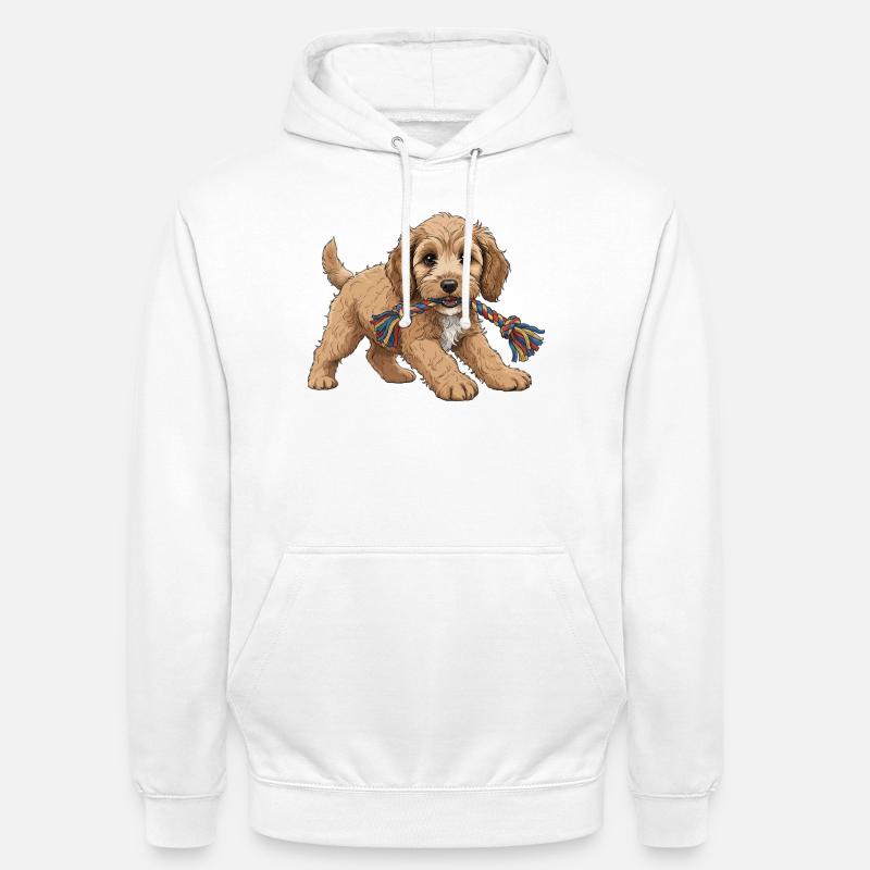 Chiot Cockapoo - Sweat-shirt à capuche unisexe - blanc