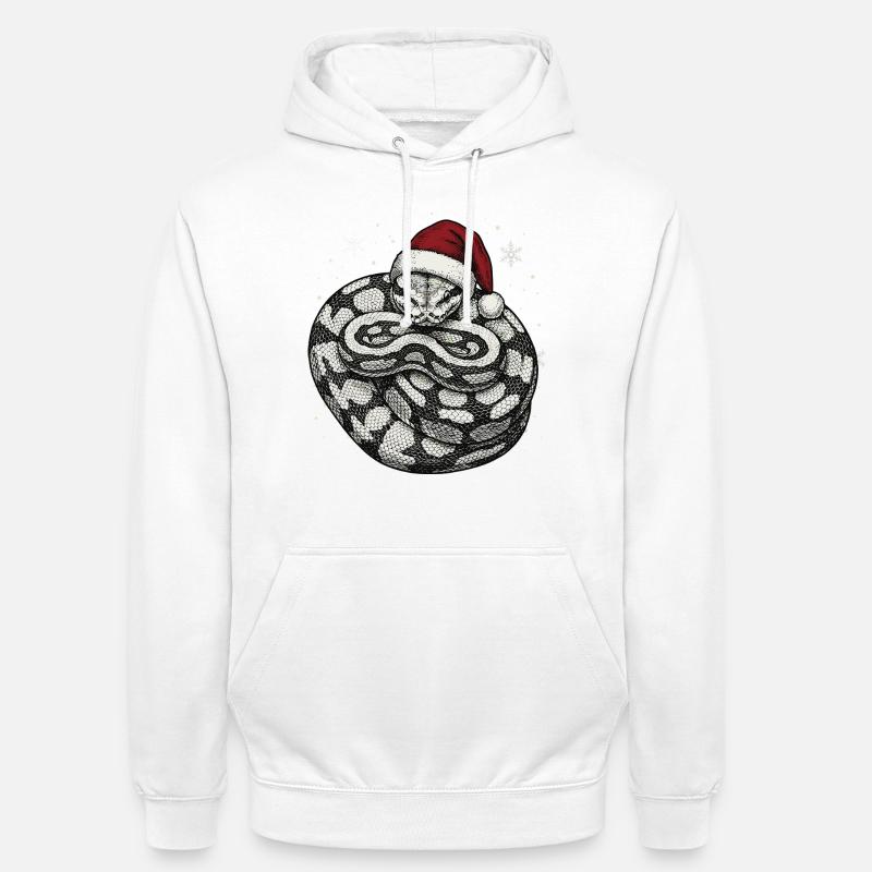 Königspython Weihnachten Ball Python Schlange - Unisex Hoodie - Weiß