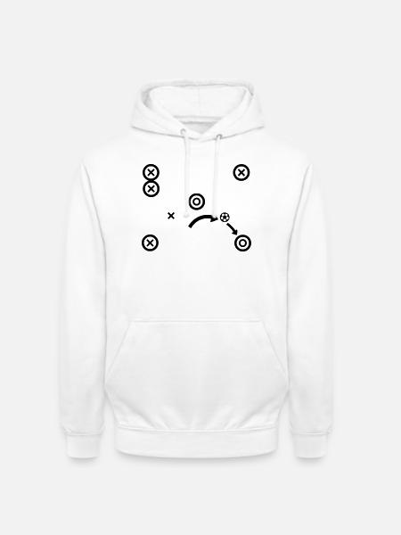 Soccer Tactics Coach Strategy Vector - Unisex Hoodie - white