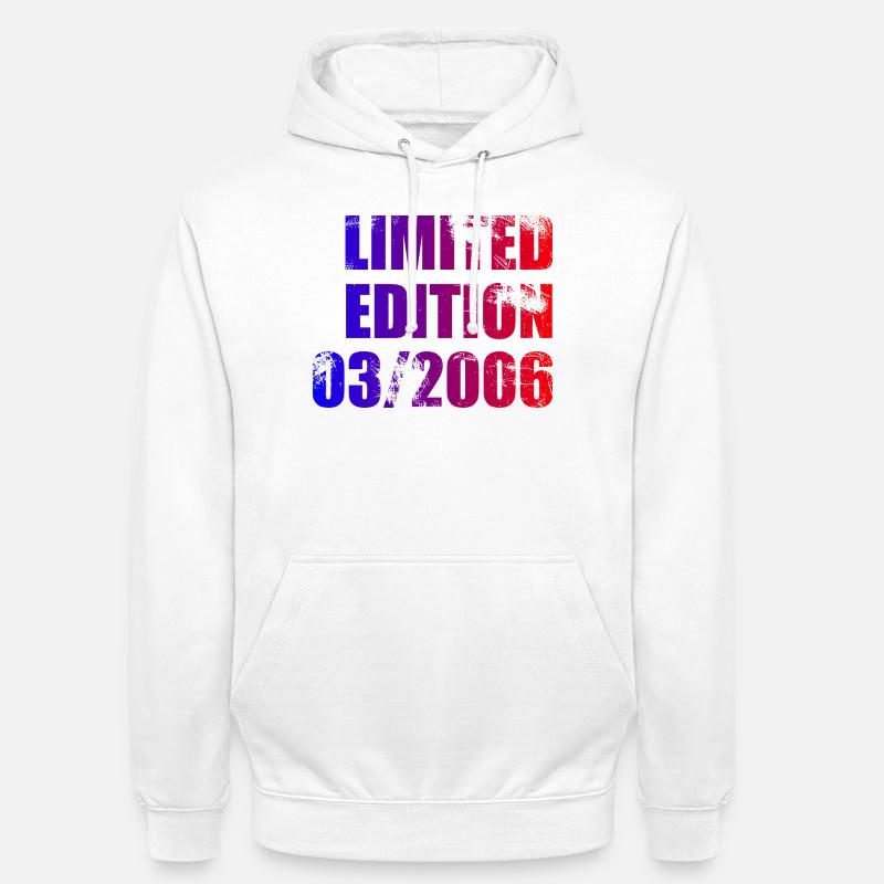 20e anniversaire édition limitée 03/2006 - Sweat-shirt à capuche unisexe - blanc