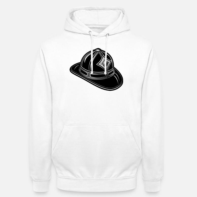 Chapeau de pompier - Sweat-shirt à capuche unisexe - blanc