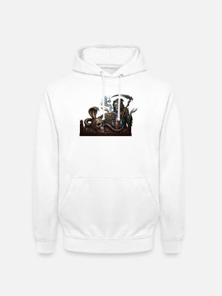 Kaffeepause des Todes - Unisex Hoodie - Weiß