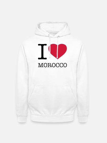 J’AIME LE MAROC Marokko - Sweat-shirt à capuche unisexe - blanc