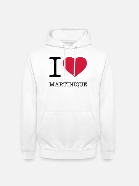 I LOVE MARTINIQUE - Unisex Hoodie - Weiß