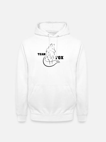 Pictogram Team Fox Fox-pictogram tekenlogo - Uniseks hoodie - wit