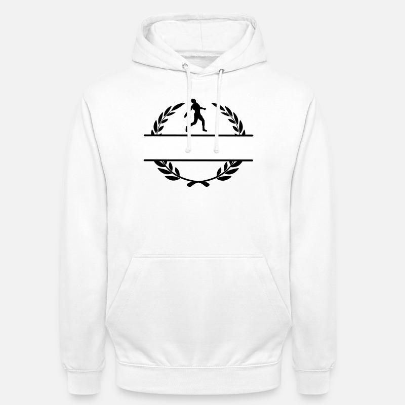 Diskuswerfer, Sieger im Lorbeerkranz - Unisex Hoodie - Weiß