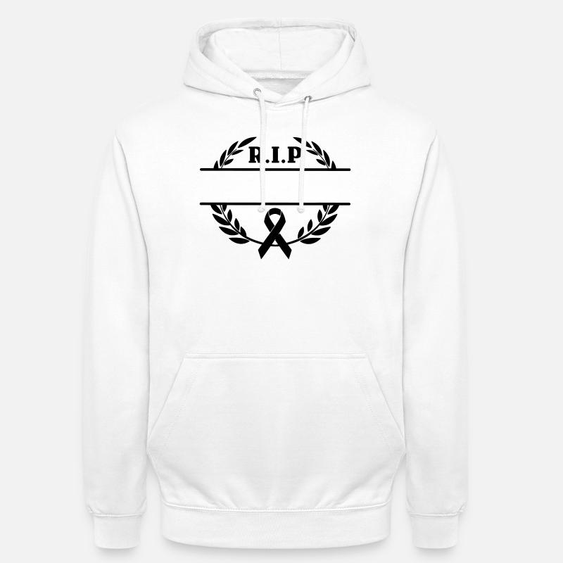 Lorbeerkranz R.I.P. Monogramm - Unisex Hoodie - Weiß