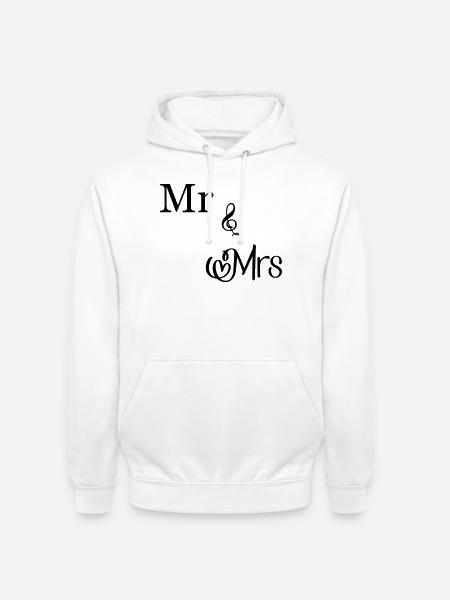 Mr and Mrs - Unisex Hoodie - white