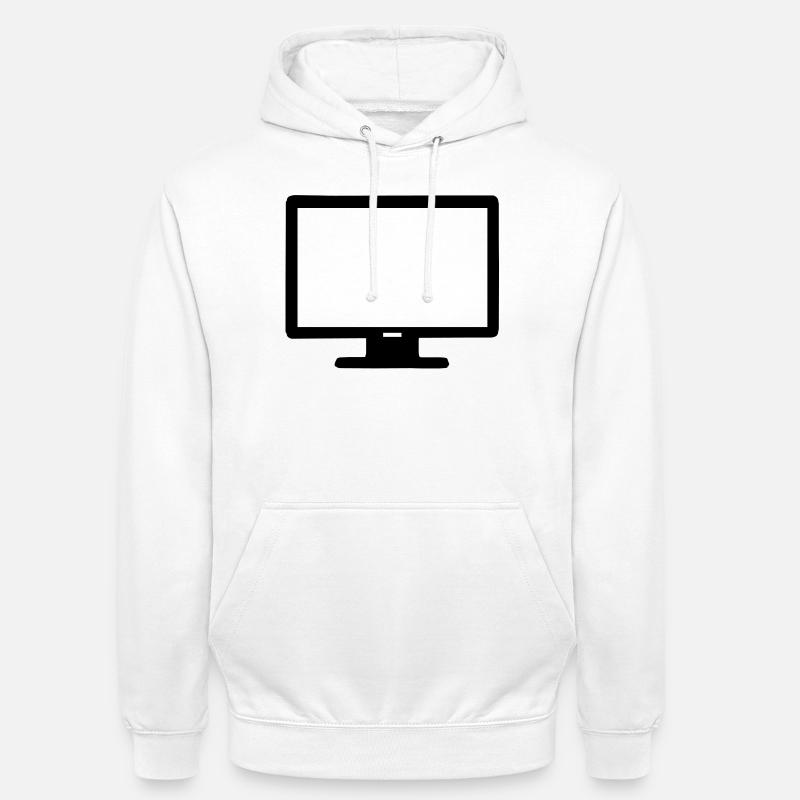 Computer Bildschirm - Unisex Hoodie - Weiß