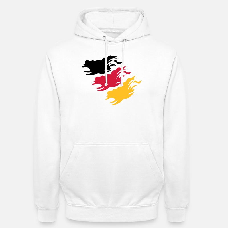 Conception Allemagne - Sweat-shirt à capuche unisexe - blanc