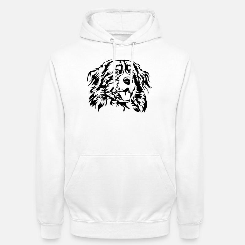 Tête de bouvier bernois - Sweat-shirt à capuche unisexe - blanc