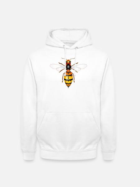 Dessin d’un frelon fascinant - Sweat-shirt à capuche unisexe - blanc