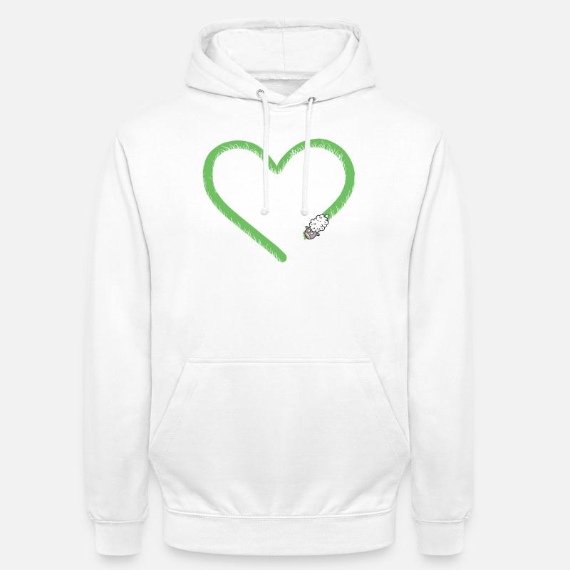Herz Schaf I Schäfchen Comic - Unisex Hoodie - Weiß