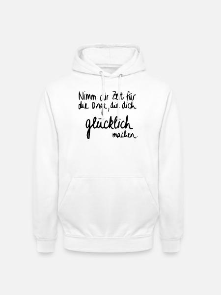 Zeit für Glück - Unisex Hoodie - Weiß
