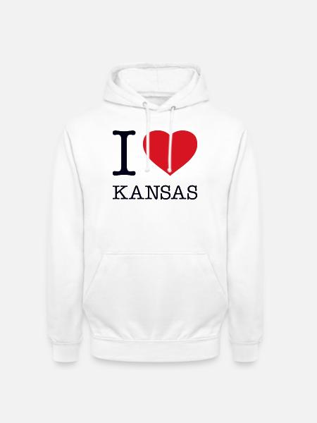 I LOVE KANSAS - Unisex Hoodie - white