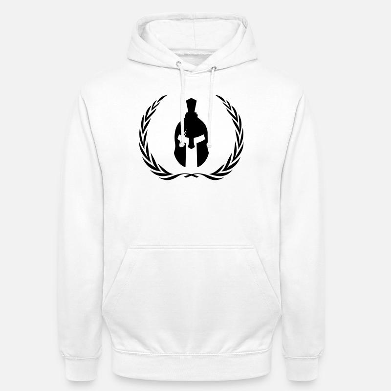 Spartaner Helm Gladiator Kranz - Unisex Hoodie - Weiß