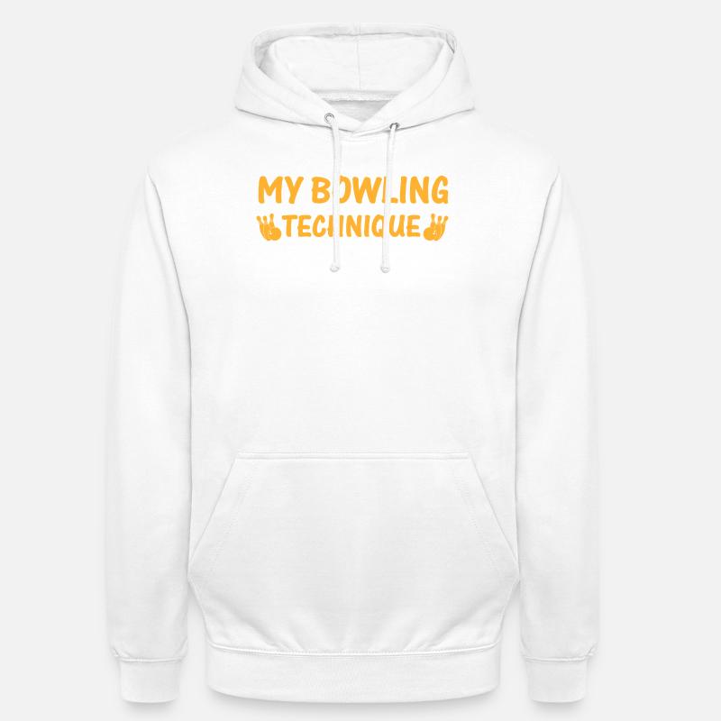 Mon Tee de Technique de Bowling - Sweat-shirt à capuche unisexe - blanc