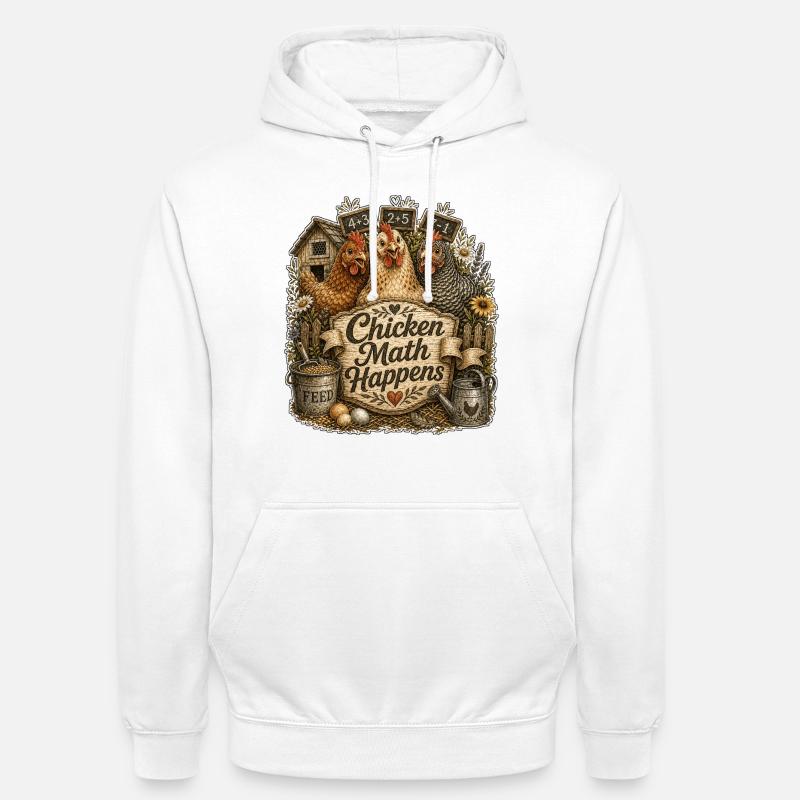 Chicken Math Happens - Unisex Hoodie - white