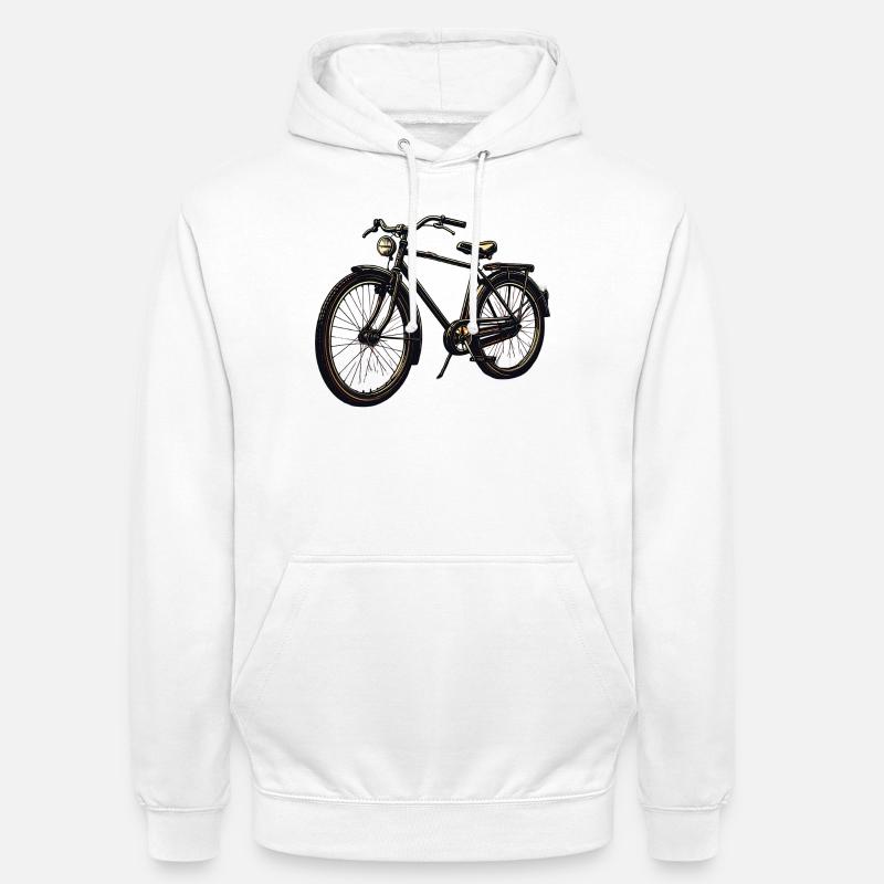 Silhouette de vélo rétro - Sweat-shirt à capuche unisexe - blanc