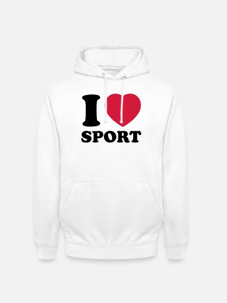 i love sport 2c - Unisex Hoodie - white