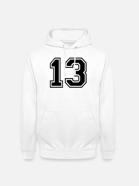 13 - Sweat-shirt à capuche unisexe - blanc