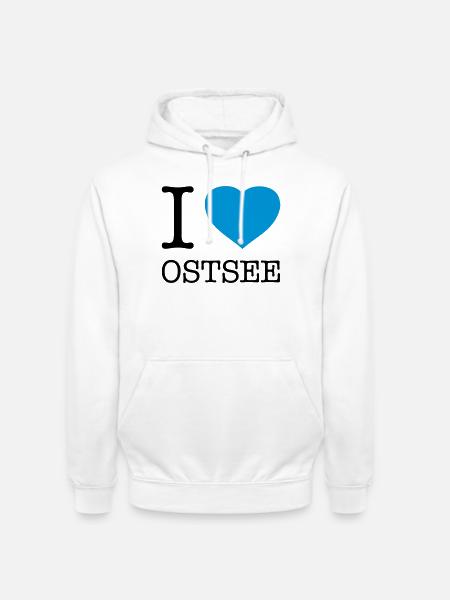 I LOVE OSTSEE - Unisex Hoodie - white