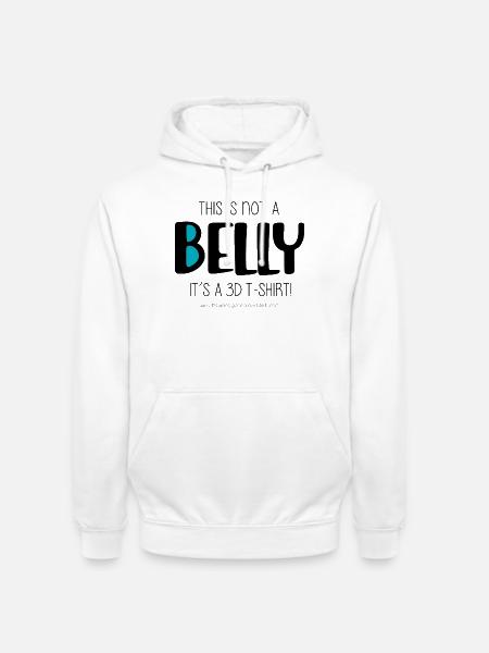 This is not a belly - Unisex Hoodie - white