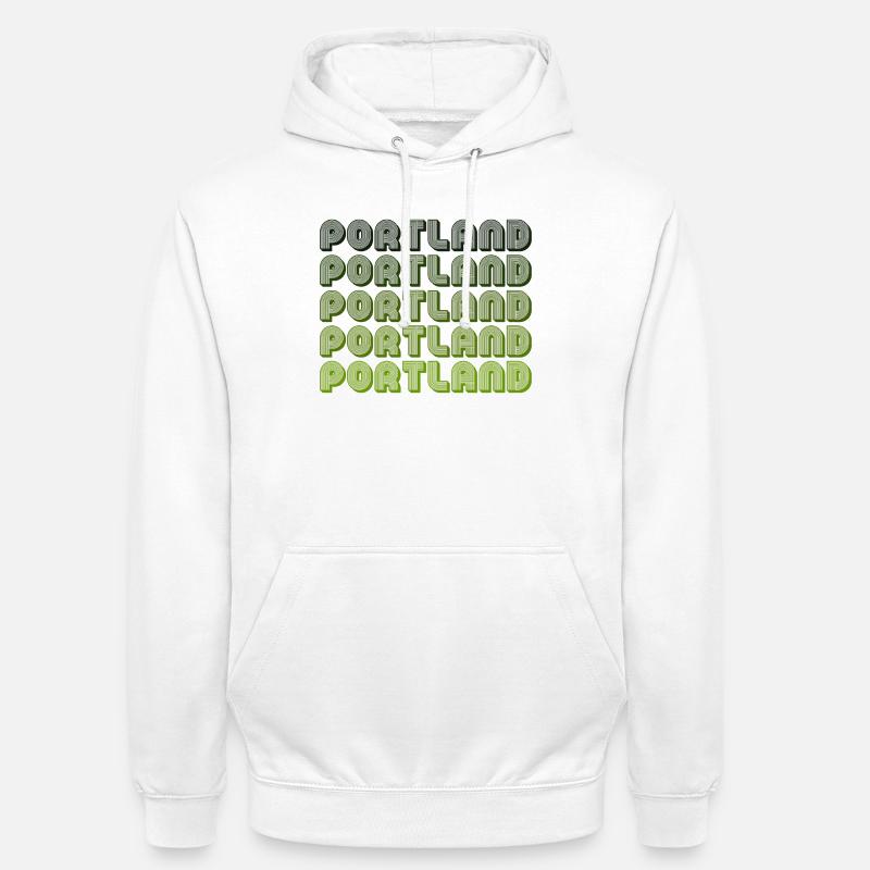 Portland Retro Gradient Muster - Unisex Hoodie - Weiß
