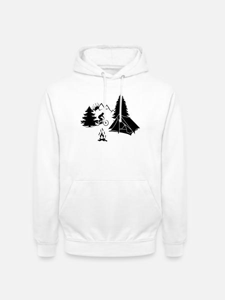 Bicycle holiday camping - Unisex Hoodie - white