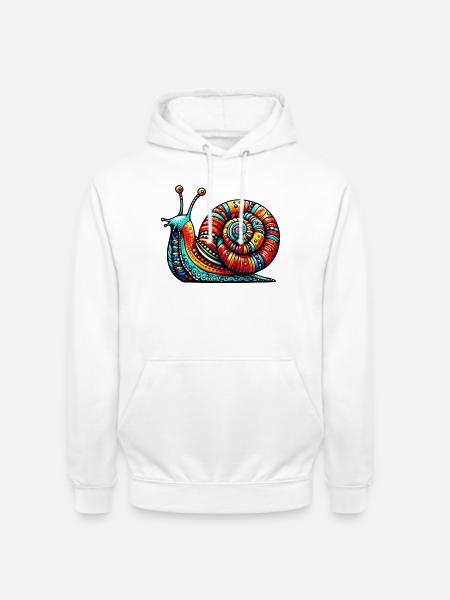 Schnecke - Unisex Hoodie - Weiß