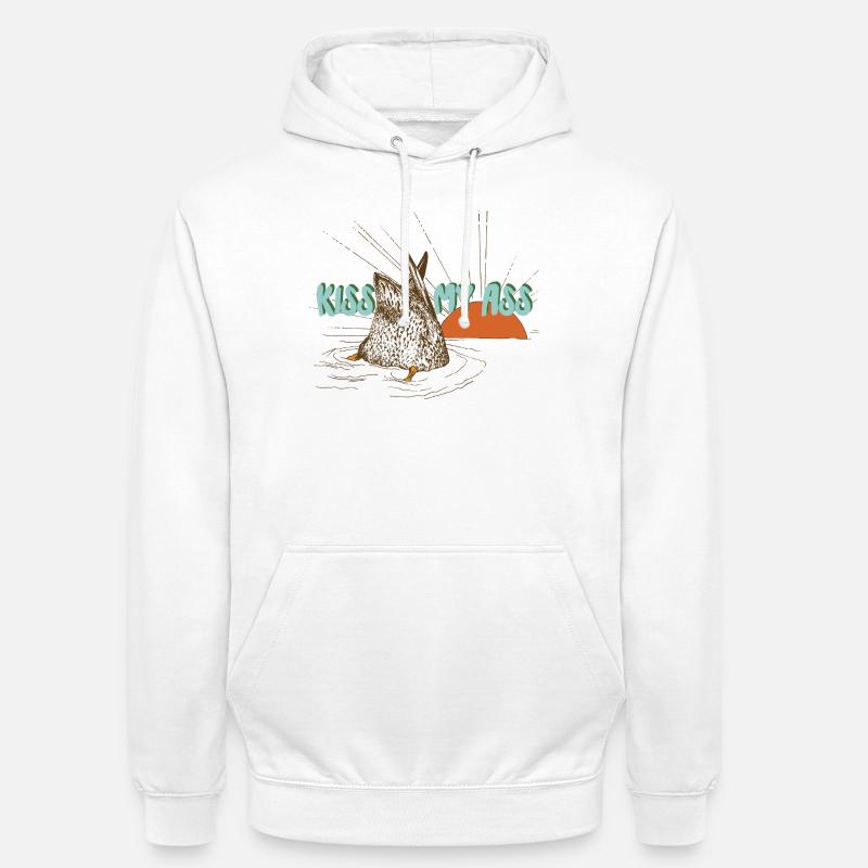 BACIAMI IL CULO - Felpa con cappuccio unisex - bianco