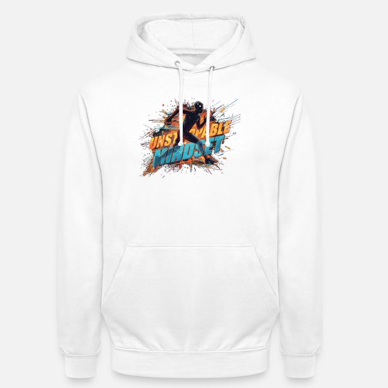 Unstoppable Mindset Runner - Sweat-shirt à capuche unisexe - blanc