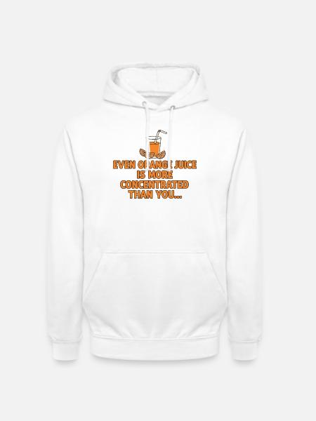 Orange Juice Concentration Funny Saying - Unisex Hoodie - white