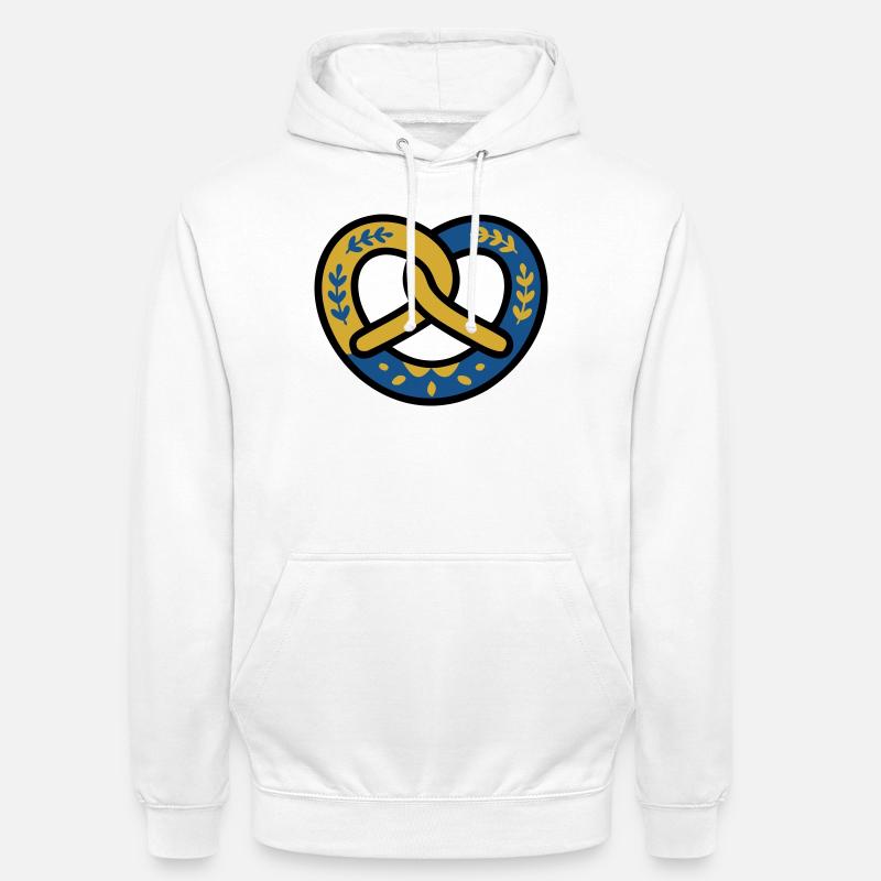 Pretzel Diamond Pattern Bavaria Volksfest Munich - Unisex Hoodie - white