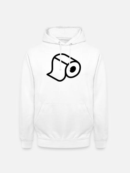 toilet paper roll - Unisex Hoodie - white