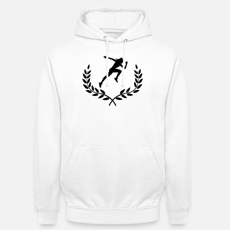 Sprinter in Lorbeerdekoration - Unisex Hoodie - Weiß