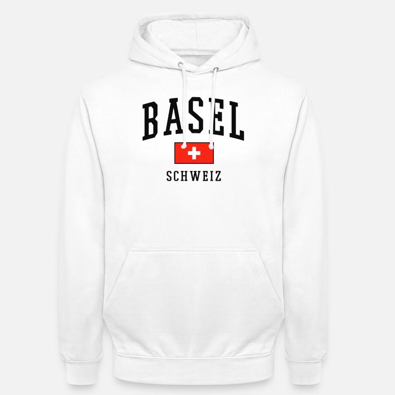 Bâle Drapeau suisse - Sweat-shirt à capuche unisexe - blanc