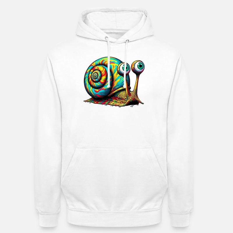 Escargot - Sweat-shirt à capuche unisexe - blanc