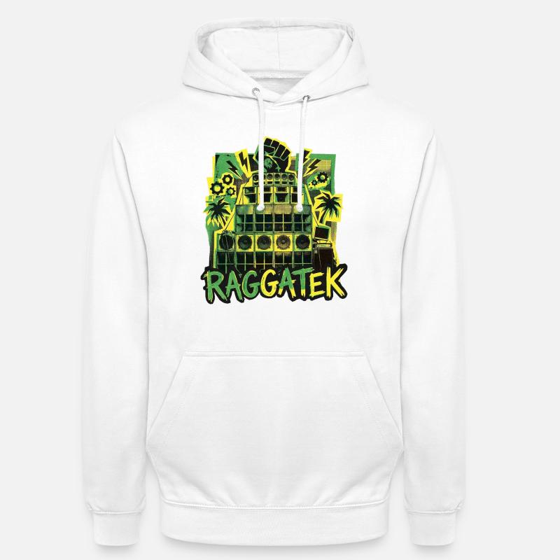 Système de son Raggatek Jungle - Sweat-shirt à capuche unisexe - blanc