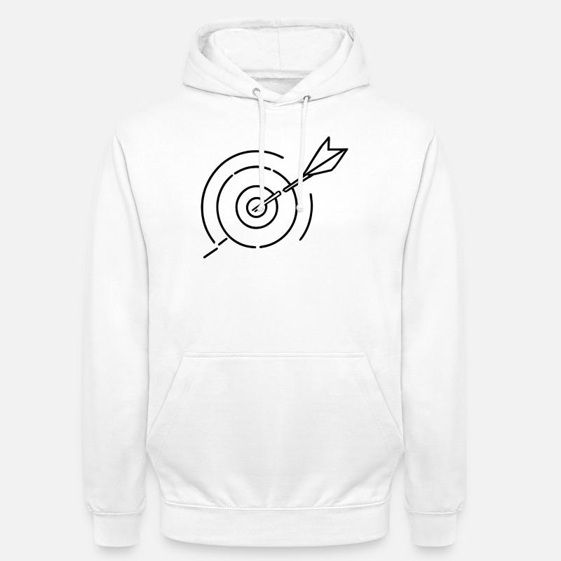 Cible de tir à l’arc - Sweat-shirt à capuche unisexe - blanc