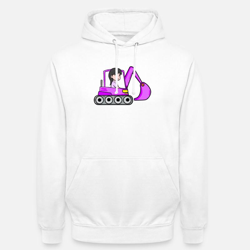Fille pelle rose - Sweat-shirt à capuche unisexe - blanc