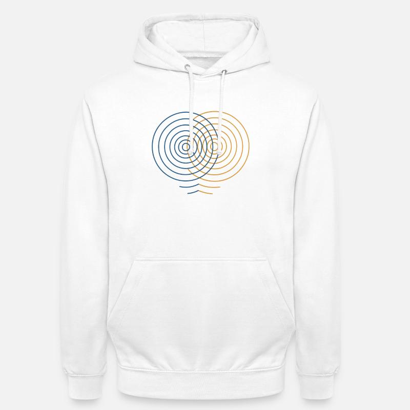 Concentric Interference – Physik Design - Unisex Hoodie - Weiß
